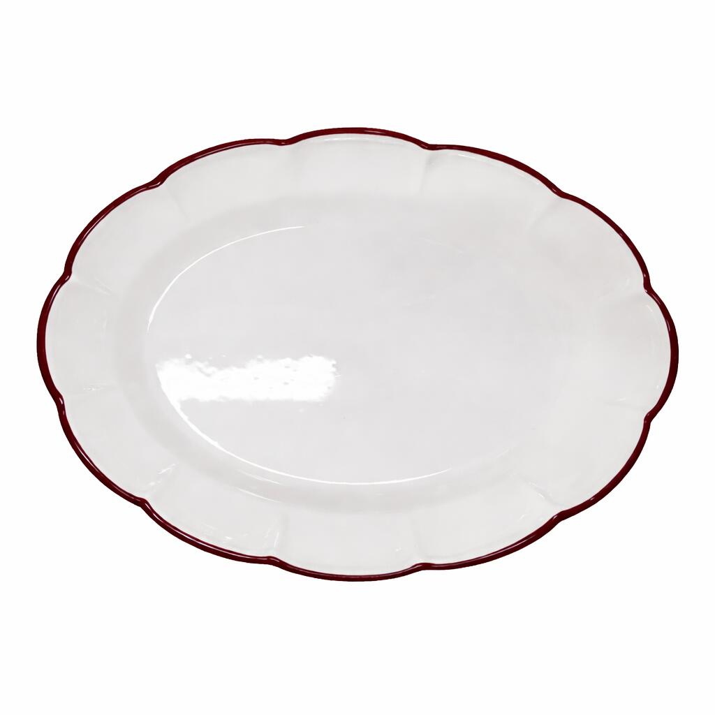 Dolcevita Filo ovalt fad, Ø39 cm - Bordeaux